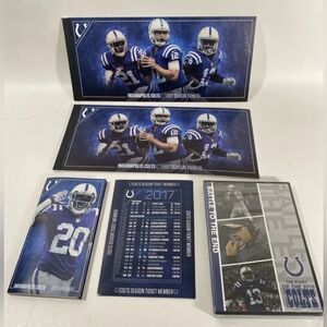 Indianapolis Colts Full Uncut 2017 Ticket Book *ALL 10 GAMES* + Extras (2 Sets)